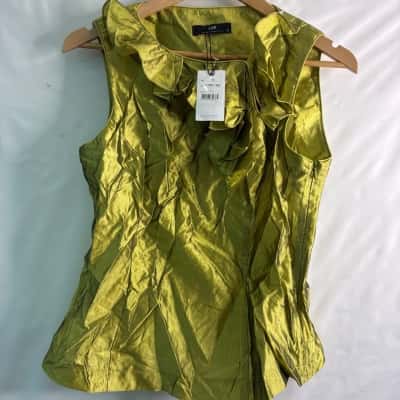 Cue Womens  Size 12 Sleeveless Top Olive 