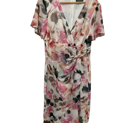 Jacqui-E Womens  Size 14 Floral Dress  lined floaty RRP$169.95