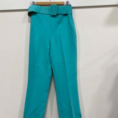 Zara Womens  Size S Ankle Length Pants Aqua