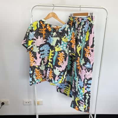 Gorman Scrub Em Up With Love Short SLeeve Top And Pants