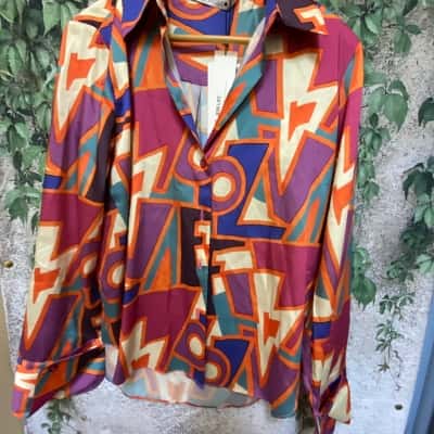 Zara Women's  Size M Multicoloured Long Sleeve Shirt