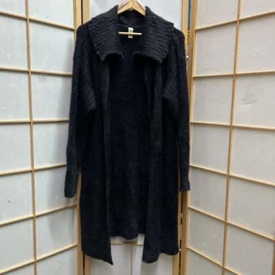 ELM Women's  Size M Long-line Cardigan Black 