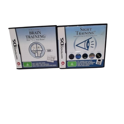 2 X NINTENDO DS GAMES  BRAIN TRAINING AND SIGHT TRAINING 