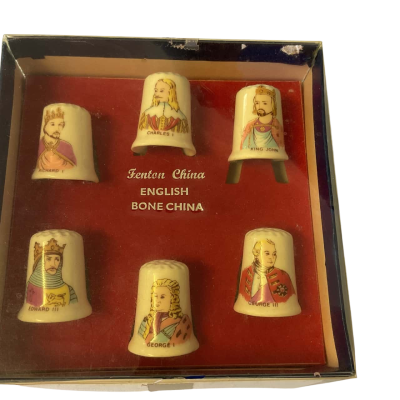 “Fenton China-  King Thimble set collection x 6 - boxed