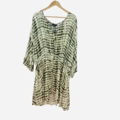 Autograph - Olive Tunic Gypsy Tye Dye Top (Size 20) 