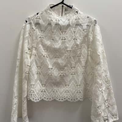 Cooper St Womens  Size 12 Long Sleeve Lace Top 