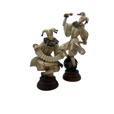 Pair of Jester Statues