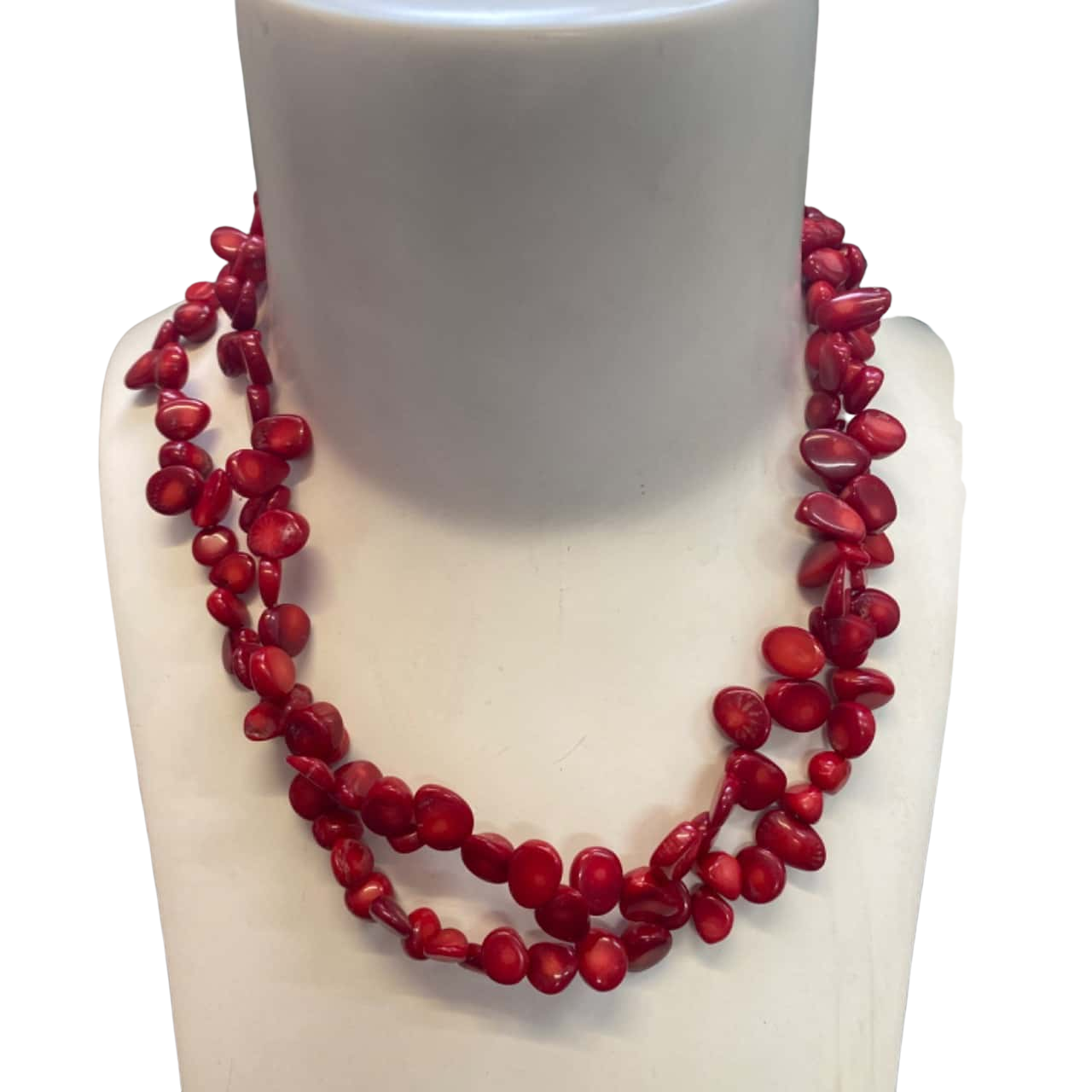REDUCED!!!!! Double Strand Red Branch Coral Bead Necklace(s)