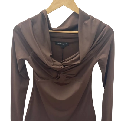 Decjuba Womens  Size XS Long Sleeve Top Brown 