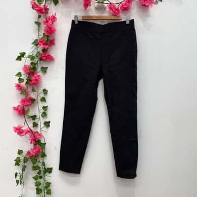Katies Womens Ankle Length Pants Size 10 Black  