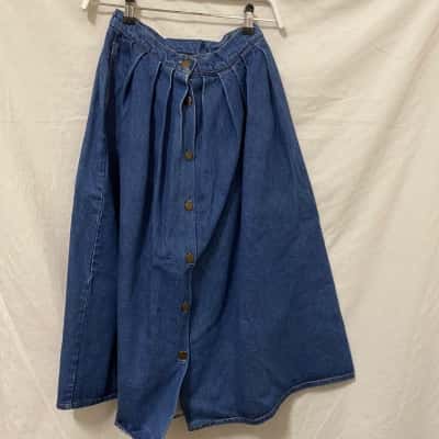 Country Road Womens  Size 12 Midi Skirt Blue 