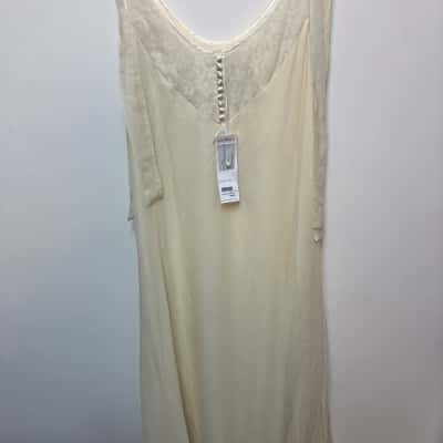 Tale Told Womens  Size 12 Maxi Dress Beige 