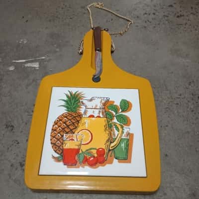 Vintage Enesco Cheese Board w/Knife - Wall Hanging