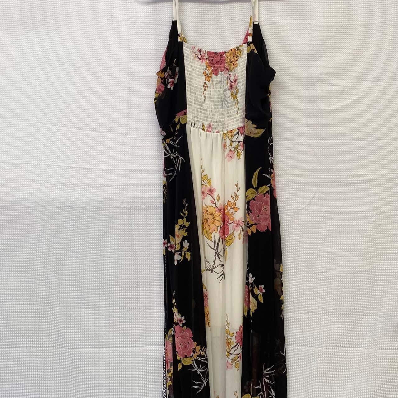 floral light blue maxi dress Nantucket Ruffle Floral Maxi Dress - Blue