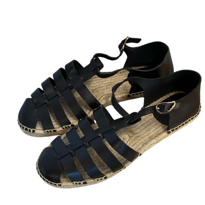 Ancient Greek Sandals x Castaner Womens Size 38 Black Espadrilles/Sandals 