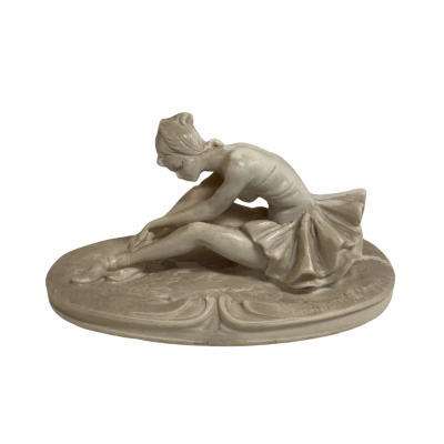 Vintage Monarch ITALY Matte Bisque Ballerina Figurine
