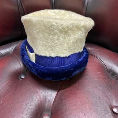 Vintage Size M Navy Blue Off White Hat
