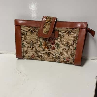  Vintage Womens Clutch Multicoloured gold crest made in nsw