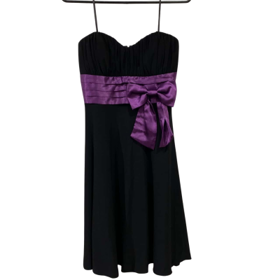  Womens  Purple Patch Cocktail Dress Black /Purple RRP$199