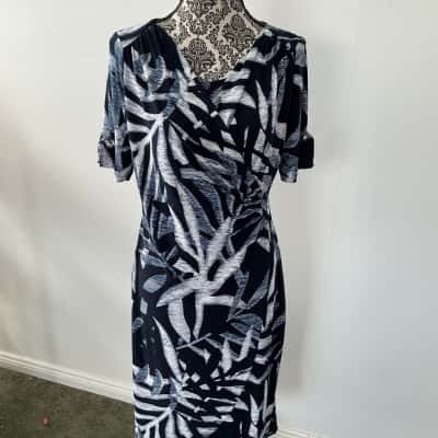 Liz Jordan Womens  Size S Bodycon Dress Blue / Pattern 
