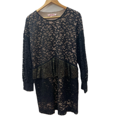 See By Chloé Womens Dress Size 12 Beige / Black  / Gold Lace