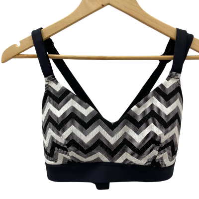Seafolly Womens  Size 14 Black  / White padded bralette  