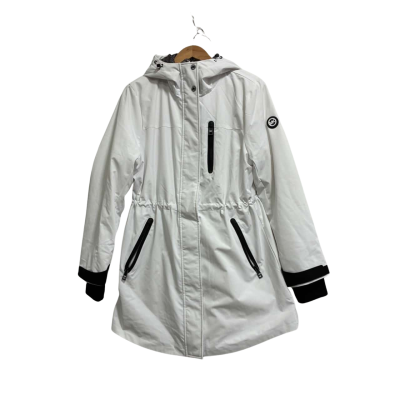 Michael Kors Women’s Size L White Fleece Lined Raincoat