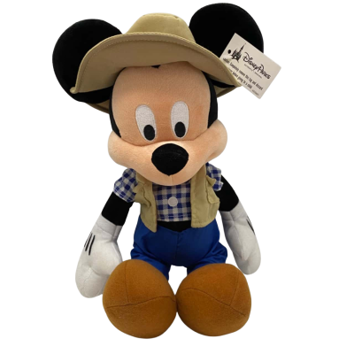Disney Parks 15” Stuffed Mickey Mouse Camping Fishing