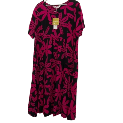 Virtuelle Womens  Size 16 Maxi Dress Black  / Floral / Pink  