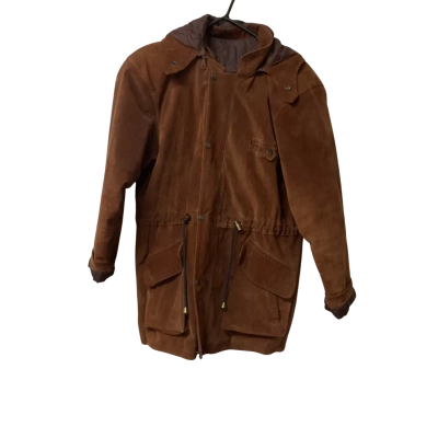 Mens Siricco Size 12 Pig Suede Winter Jacket Brown 