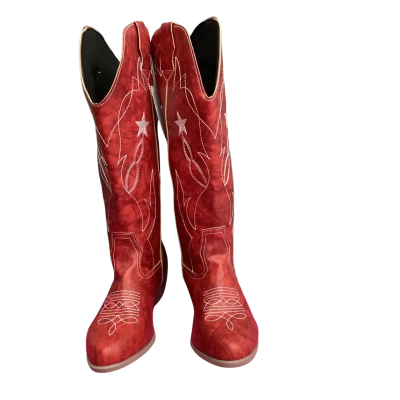 Red Boots Size 39  (NEW)