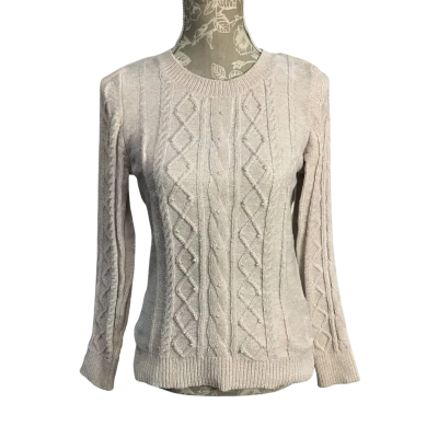  Unbranded Womens  Size 10 / 8 Long Length Beige Knit Jumper 