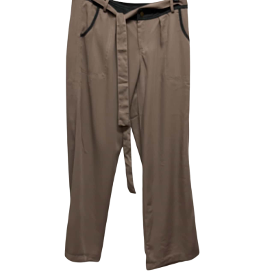 'ef  Women's  Size L Straight Leg Pants Beige / Grey 