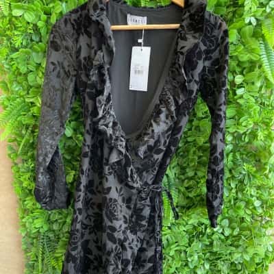 Lioness Womens  Size S Long Sleeve Dress Black  