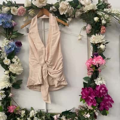 NWT Reiss Size Au12 uk14 Halter Neck Top Pink  