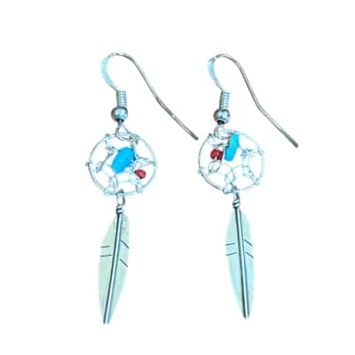 S/silver dream catcher earrings 