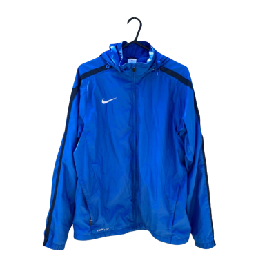 Mens Nike Size M Raincoat Blue / Navy Blue / White 