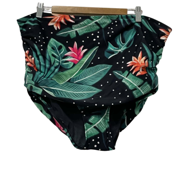 Taking Shape Womens High Waist Swim Briefs Size 20 Green 