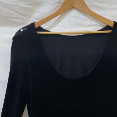 Carla Zampatti Size 16 Midi Dress Black  