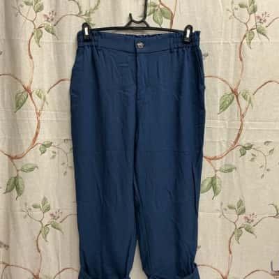 Halara Womens  Size L High Waisted Cropped Pants Blue 