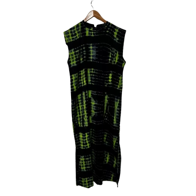 Alexandra Black and Green Tie-Dye Maxi Dress Size M/L 
