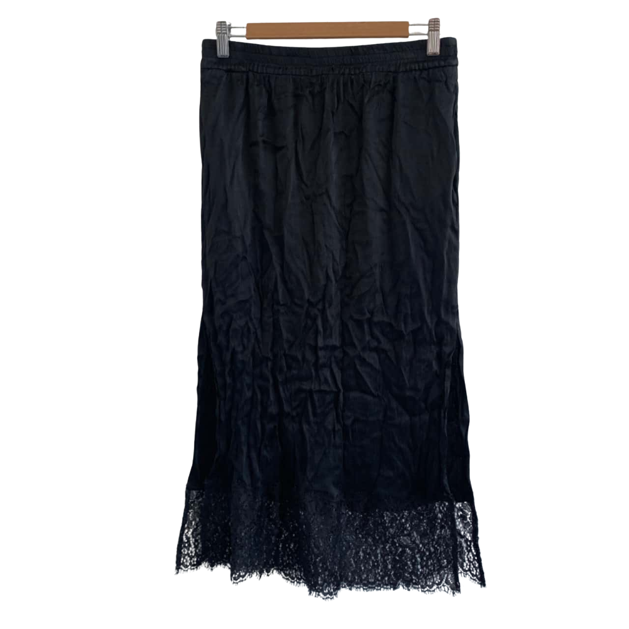 Zara Medium Black Maxi Slip Skirt (s)