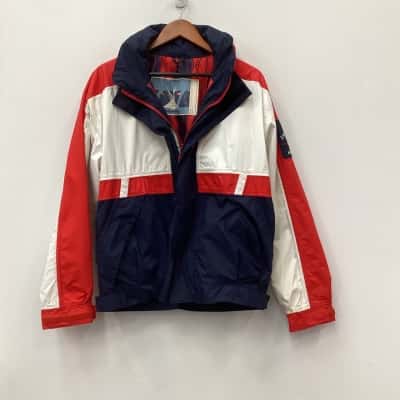 Helly Hansen Mens  Size S Front Zipper / Parka Navy Blue / Red / White 