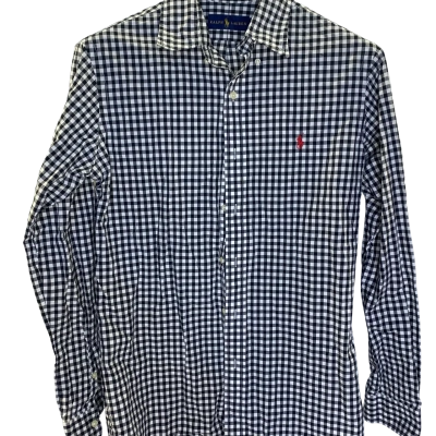 Ralph Lauren Mens  Size M Checked Shirt Black  / White 