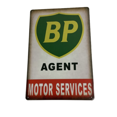 Brand New BP Agent Moto Services Metal Man Cave Aussie Car Sign #2270-1-pp