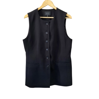 Decjuba Womens  Size 14 Vest Black  