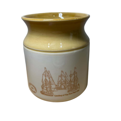 Vintage Bendigo Pottery Canister (Landing the first fleet 1788)