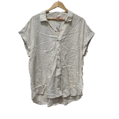 Millers Womens  Size 20 Short Sleeve Shirt Beige 