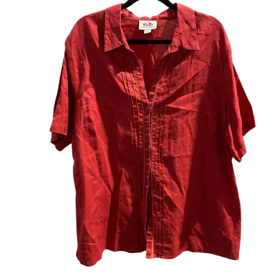 Sixteen Twenty Six  Womens  Size 22 Short Sleeve Shirt Red 