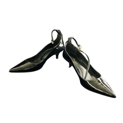 Michael Kors Womens  Patent Leather Size 39 Kitten Heels Black  